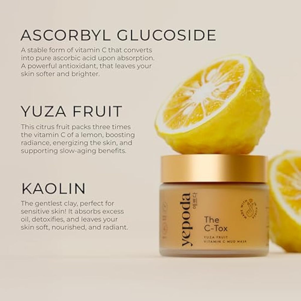 Yepoda The C-TOX Vitamin C Face Mask - Yuza & Turmeric Detox (80g)