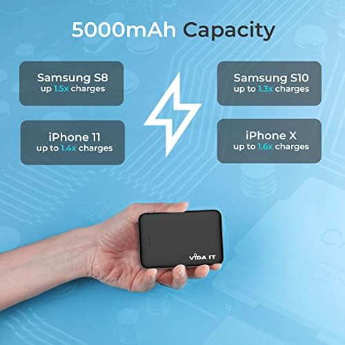 Vida IT 5000mAh Mini Power Bank | Portable Charger for Heated Apparel