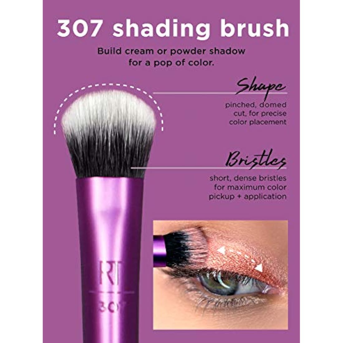 Real Techniques Enhanced Eye Set – 5 Piece Professional Makeup Brushes