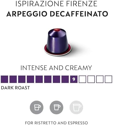 Nespresso Arpeggio Decaffeinato Dark Roast Coffee - 50 Capsules