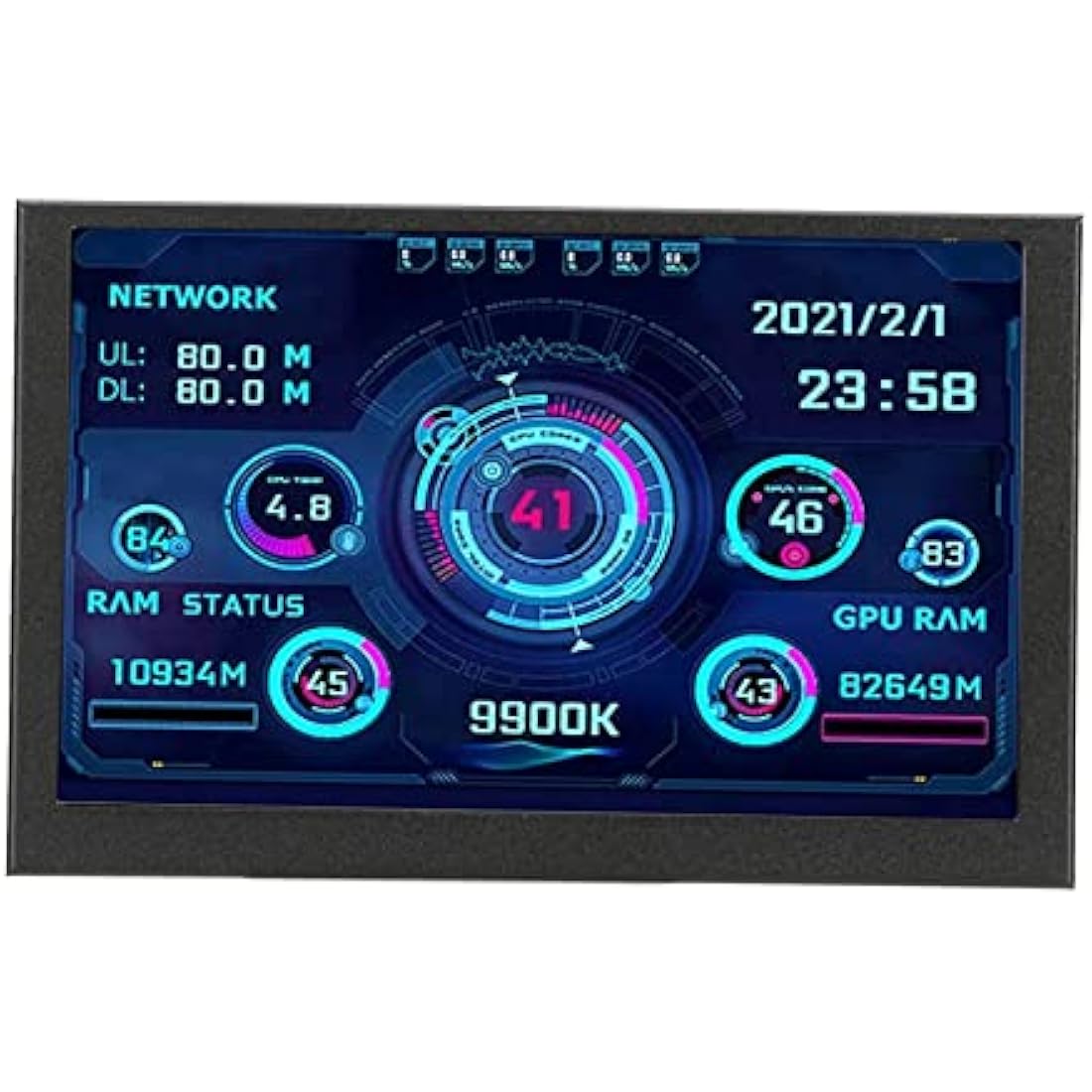 Jolof Store 5in IPS PC Sensor Panel – AIDA64 USB CPU RAM Data Monitor