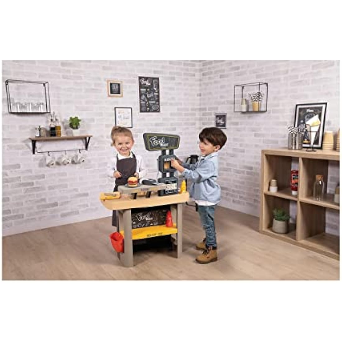 Smoby Food Corner – Cuisine Restaurant Enfant avec 29 Accessoires