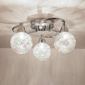 Aurolite Bolla 3-Light LED Semi Flush Ceiling Light | Polished Chrome