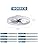 MOSSCO 50CM Modern Ceiling Fan with Dimmable LED Light and Remote