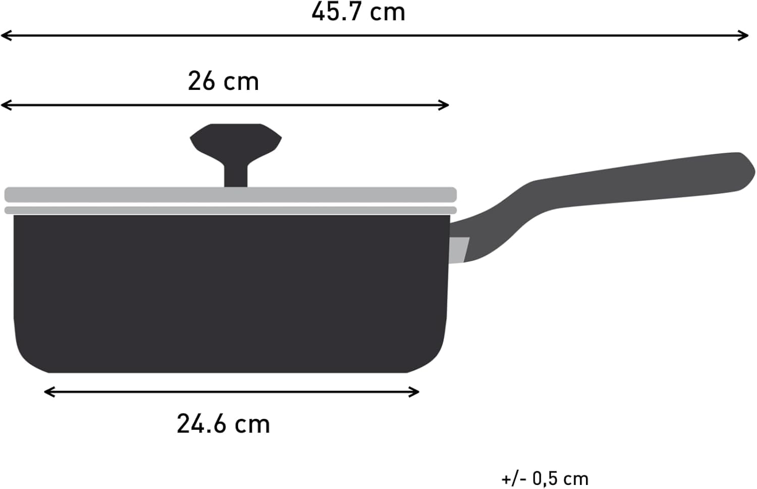 Tefal Titanium Essential Non-Stick Sautepan with Lid – 26cm
