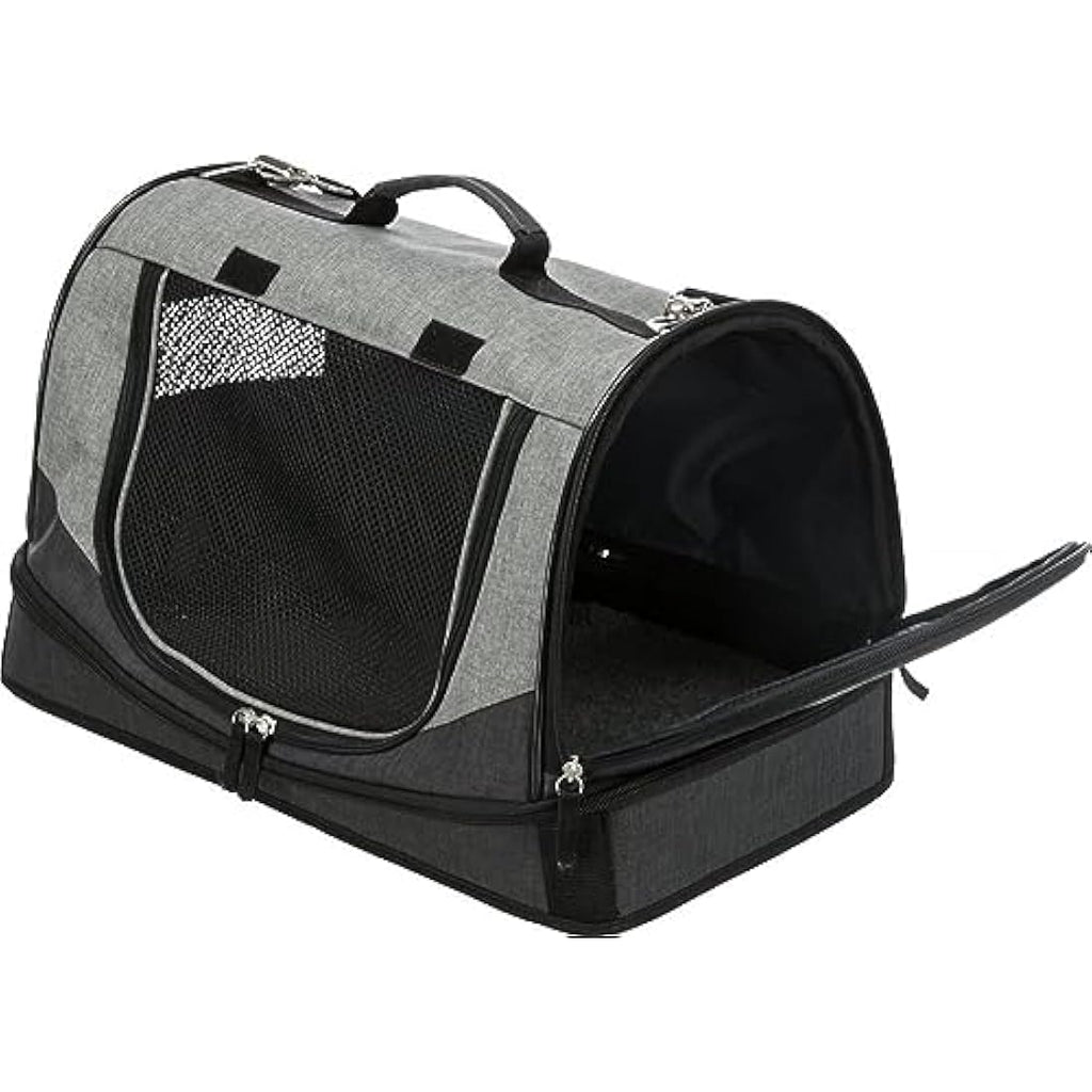 Trixie Holly Hundetasche – Transporttasche aus Polyester, Schwarz/Grau