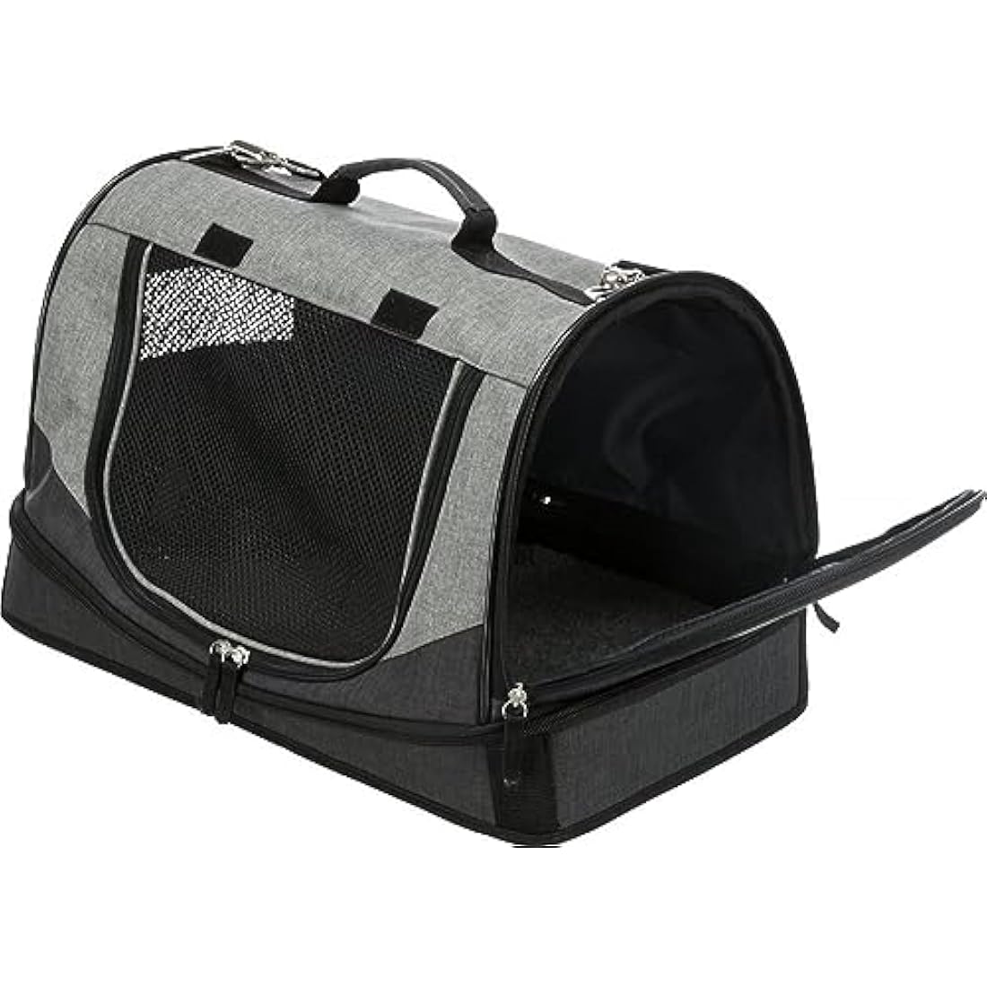 Trixie Holly Hundetasche – Transporttasche aus Polyester, Schwarz/Grau