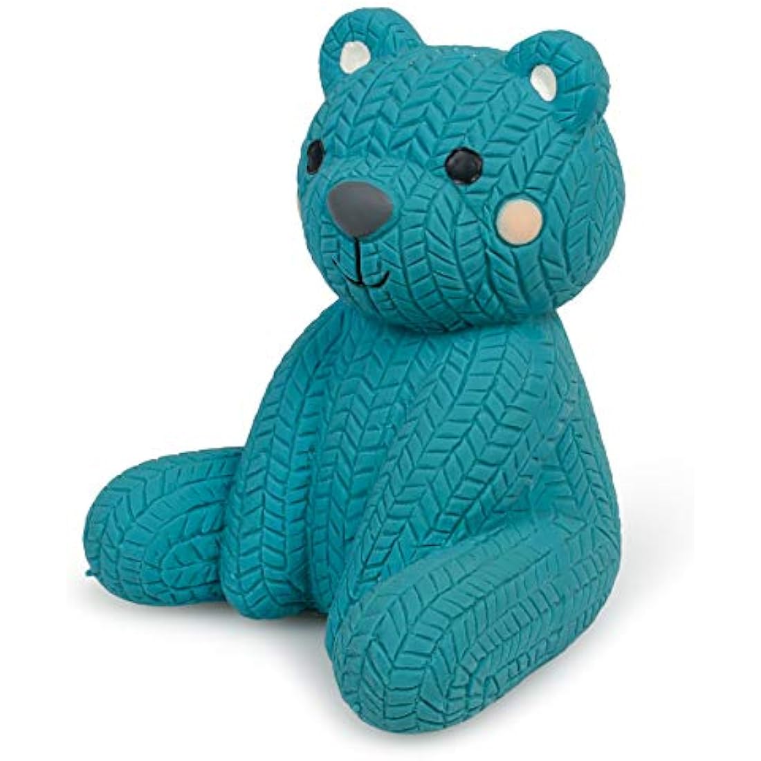 Petface Squeaky Latex Teddy Bear Puppy Toy – Durable Blue Chew Toy