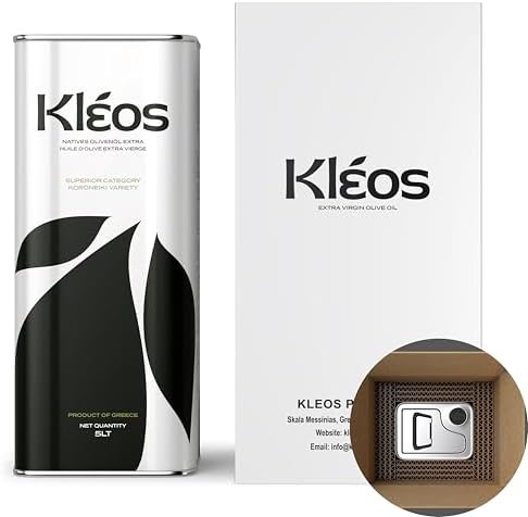 Kleos Extra Virgin Olive Oil – 5L Cold-Pressed Greek Koroneiki Olives