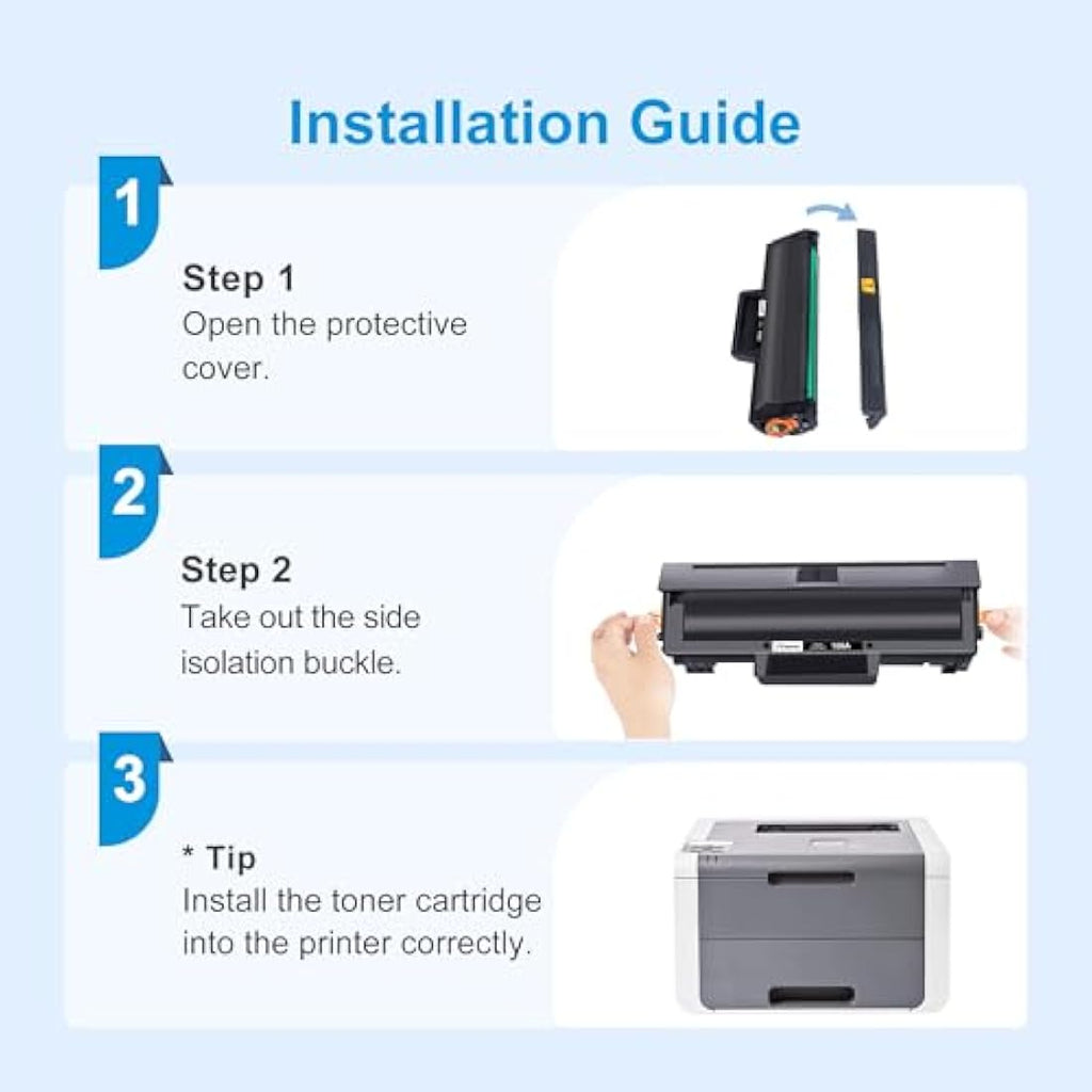 Uniwork 106A W1106A Toner Cartridge for HP Laser 107w MFP 135w | 2-Pack Black