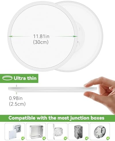 Zemty 2-Pack 29W LED Ceiling Light | 3-Color Flush Mount Round 30cm