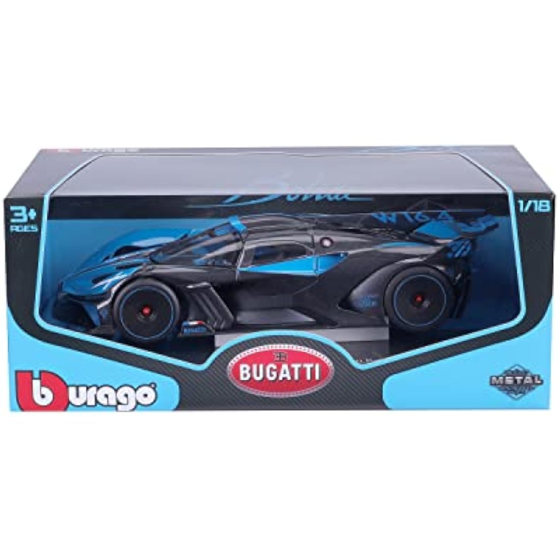 Bburago Bugatti Bolide Supercar – 1:18 Scale Diecast Model, Blue