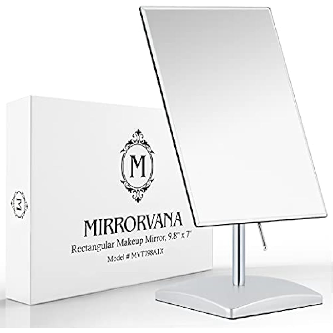 Mirrorvana Frameless Tabletop Vanity Mirror – Large Makeup Mirror