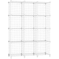 AWTATOS 12-Cube Wire Storage Shelves | Modular DIY Bookcase - White