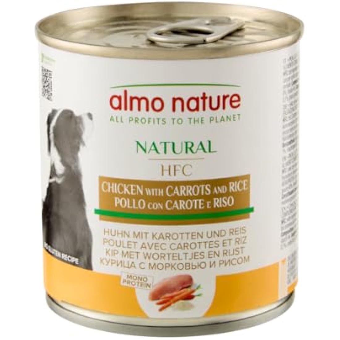 Almo Nature HFC Wet Dog Food | Chicken with Carrots & Rice | 12 x 280g