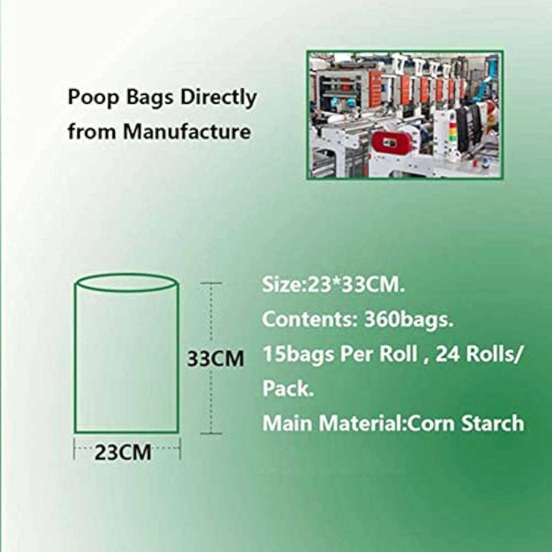 Biodegradable Dog Poop Bags – 360 Extra Thick Corn Starch Bags