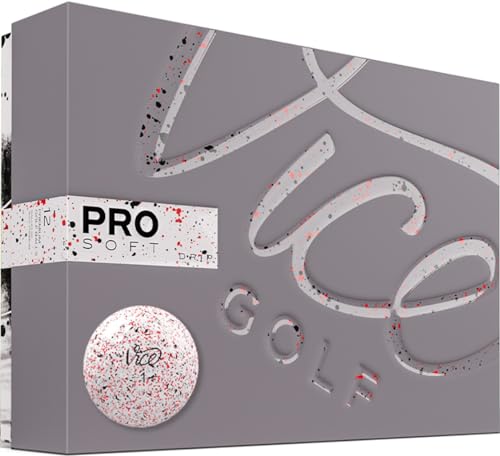 Vice Golf Pro Soft Drip Red Golf Balls – 3-Piece Cast Urethane