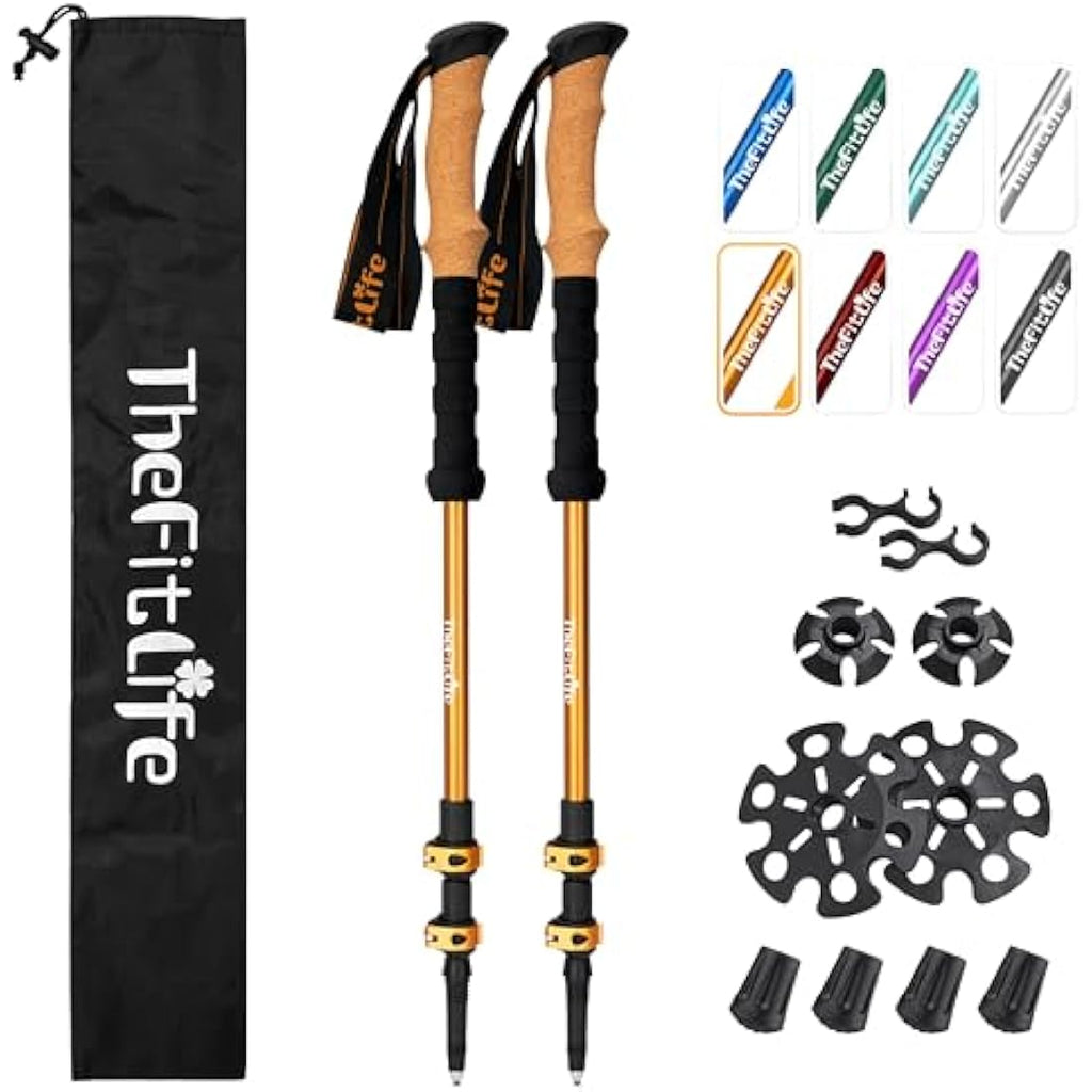 TheFitLife Trekking Poles – Lightweight 7075 Aluminum Hiking Sticks