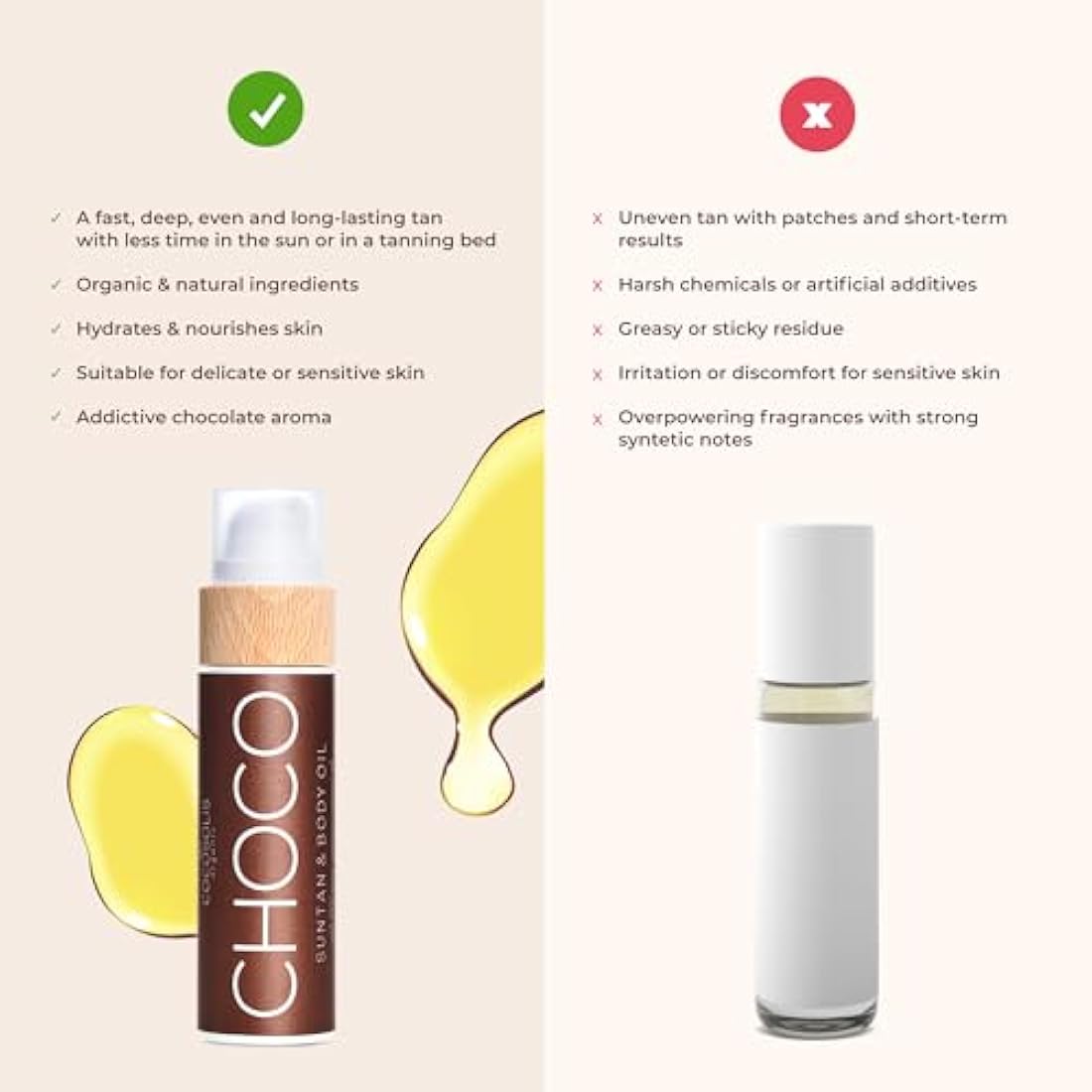 COCOSOLIS CHOCO Tanning Accelerator – Organic Oil with Vitamin E