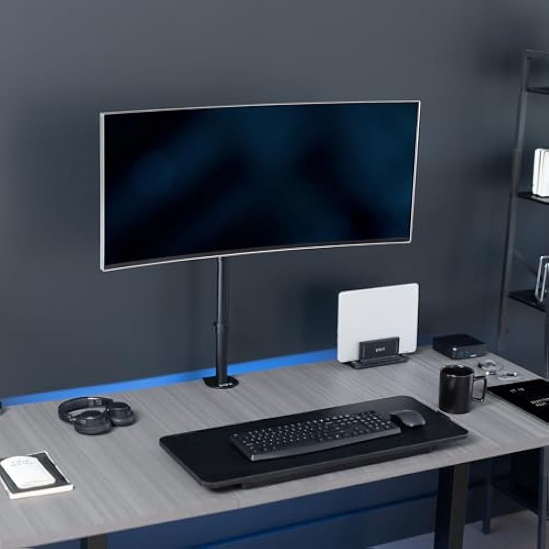 VIVO Extra Tall Single Monitor Desk Mount | 31" Pole Stand for 13-38" Screens
