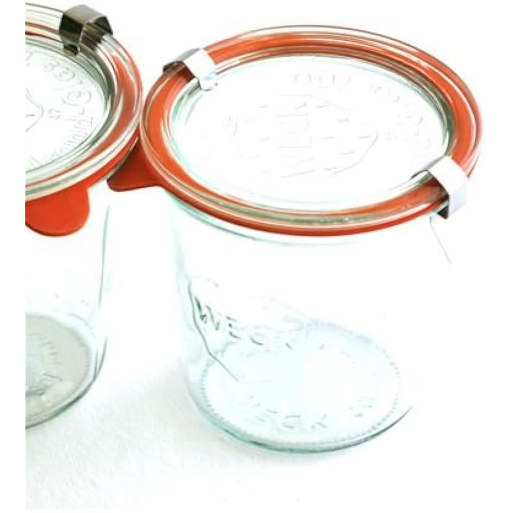 Weck 742 Mold Jars - Set of 6 German Glass Canning Jars, 580ml