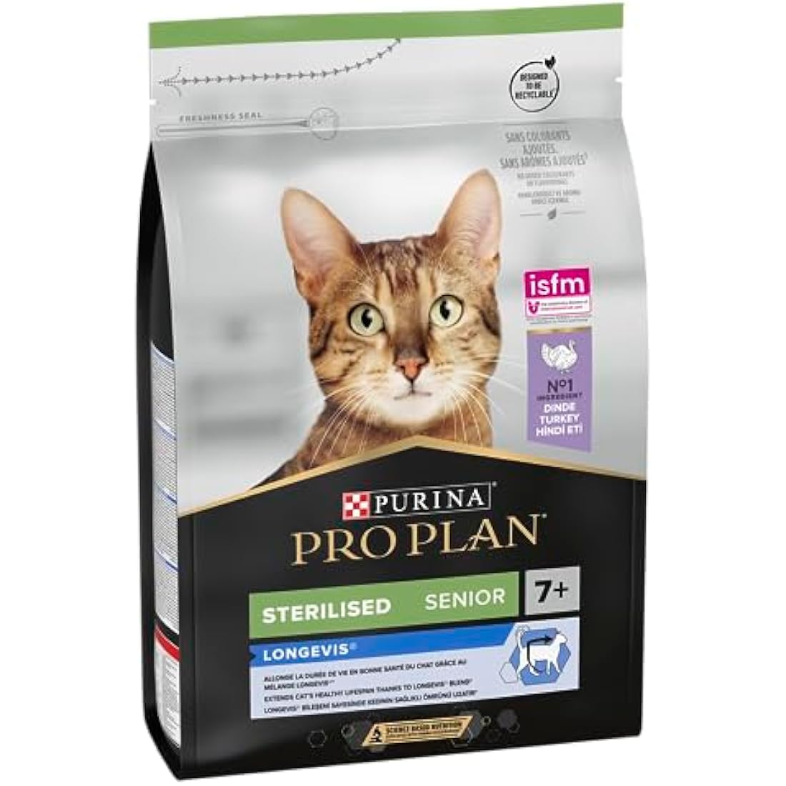 Purina Pro Plan Senior 7+ Sterilised Turkey Dry Cat Food – 3kg