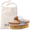 Ithyes Dry Brushing Body Brush | Natural Boar Bristle Exfoliator