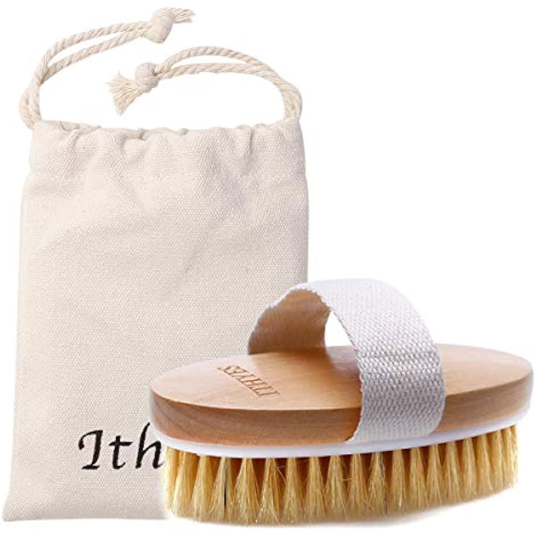 Ithyes Dry Brushing Body Brush | Natural Boar Bristle Exfoliator