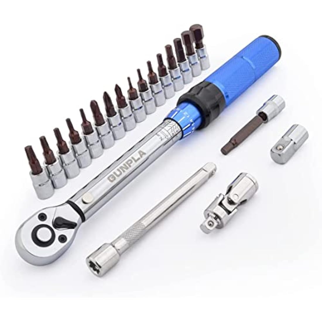 Gunpla 1/4" Drive Torque Wrench Set | 2-24Nm 21-Piece Bicycle Repair Kit