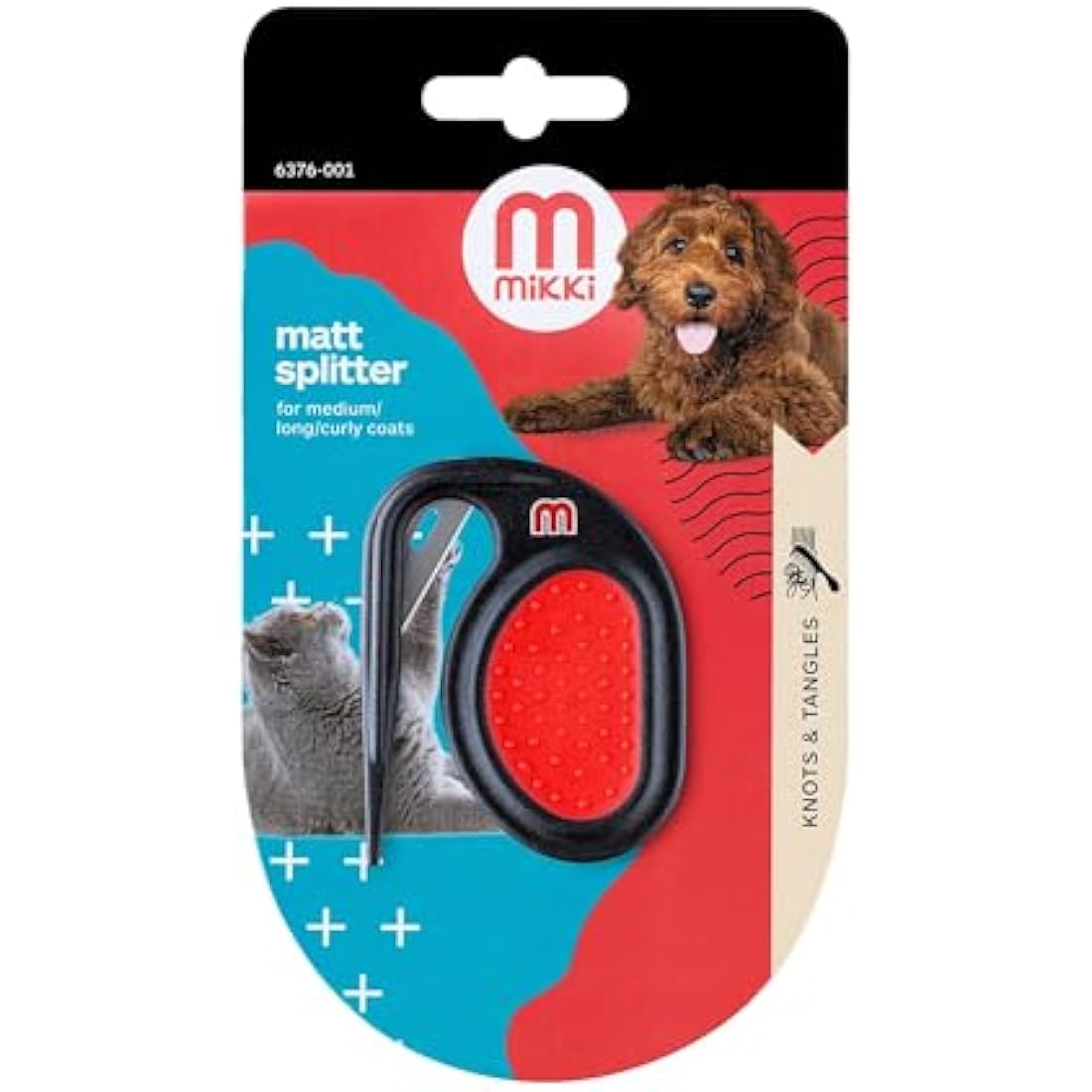 Mikki Pet Matt Splitter – Micro Serrated Dematting Tool for Dogs & Cats