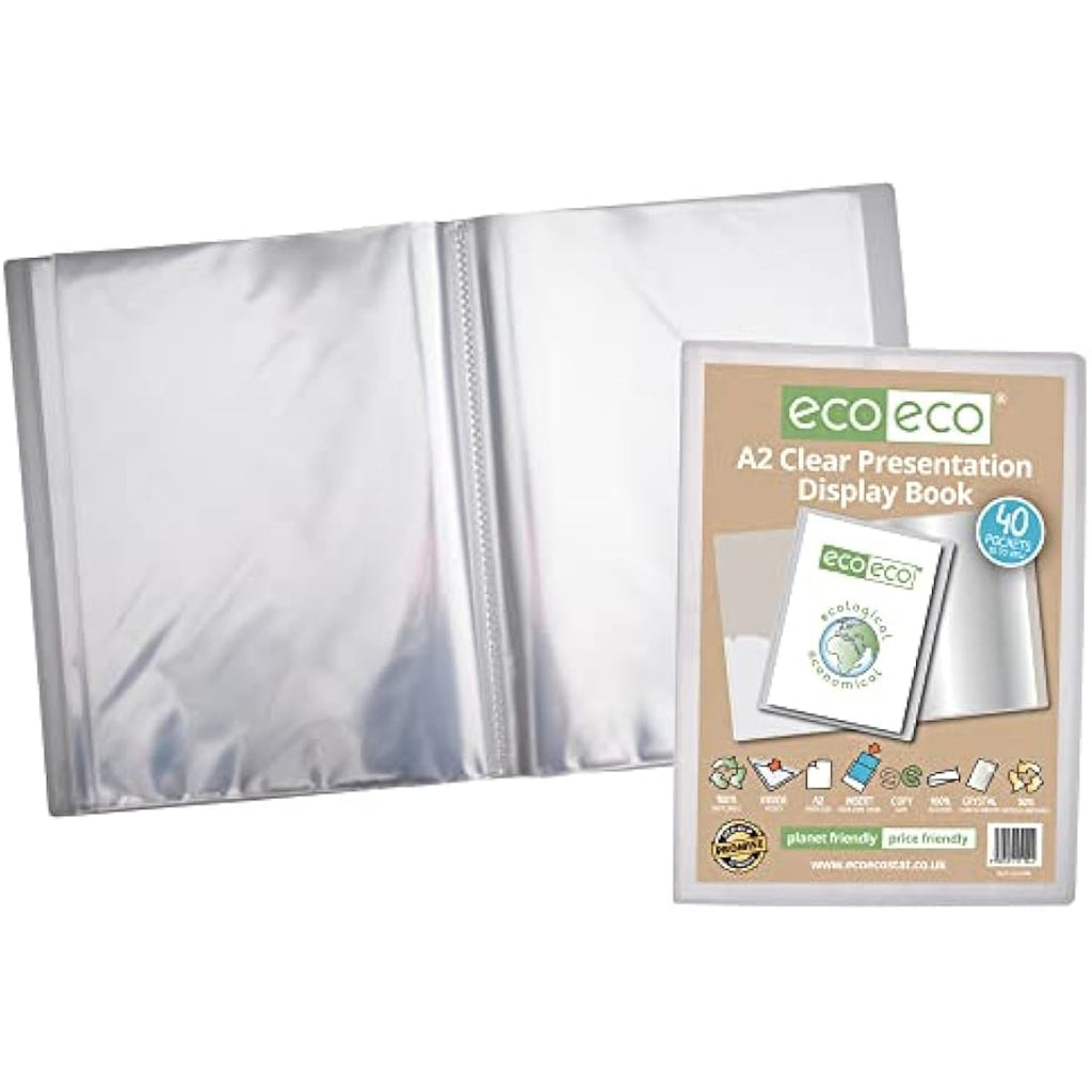 eco-eco A2 Presentation Display Book | 40 Pocket Recycled Art Folder