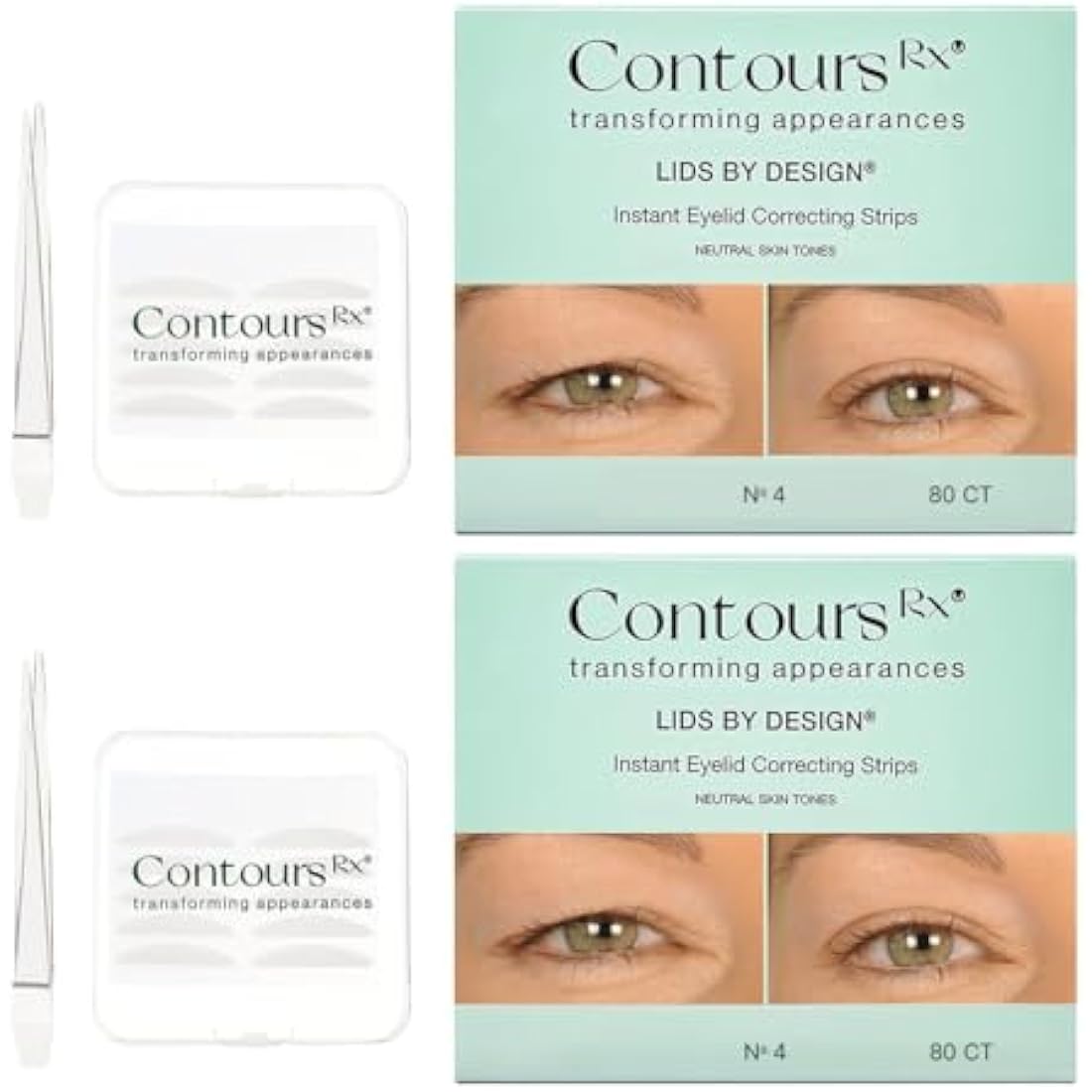 Contours Rx Lids by Design Eyelid Lift Strips for Hooded Eyes - 160 CT