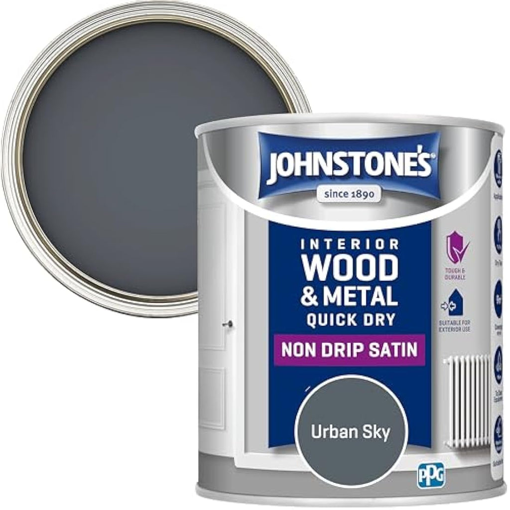 Johnstone's Quick Dry Satin Wood & Metal Paint – Urban Sky – 750ml