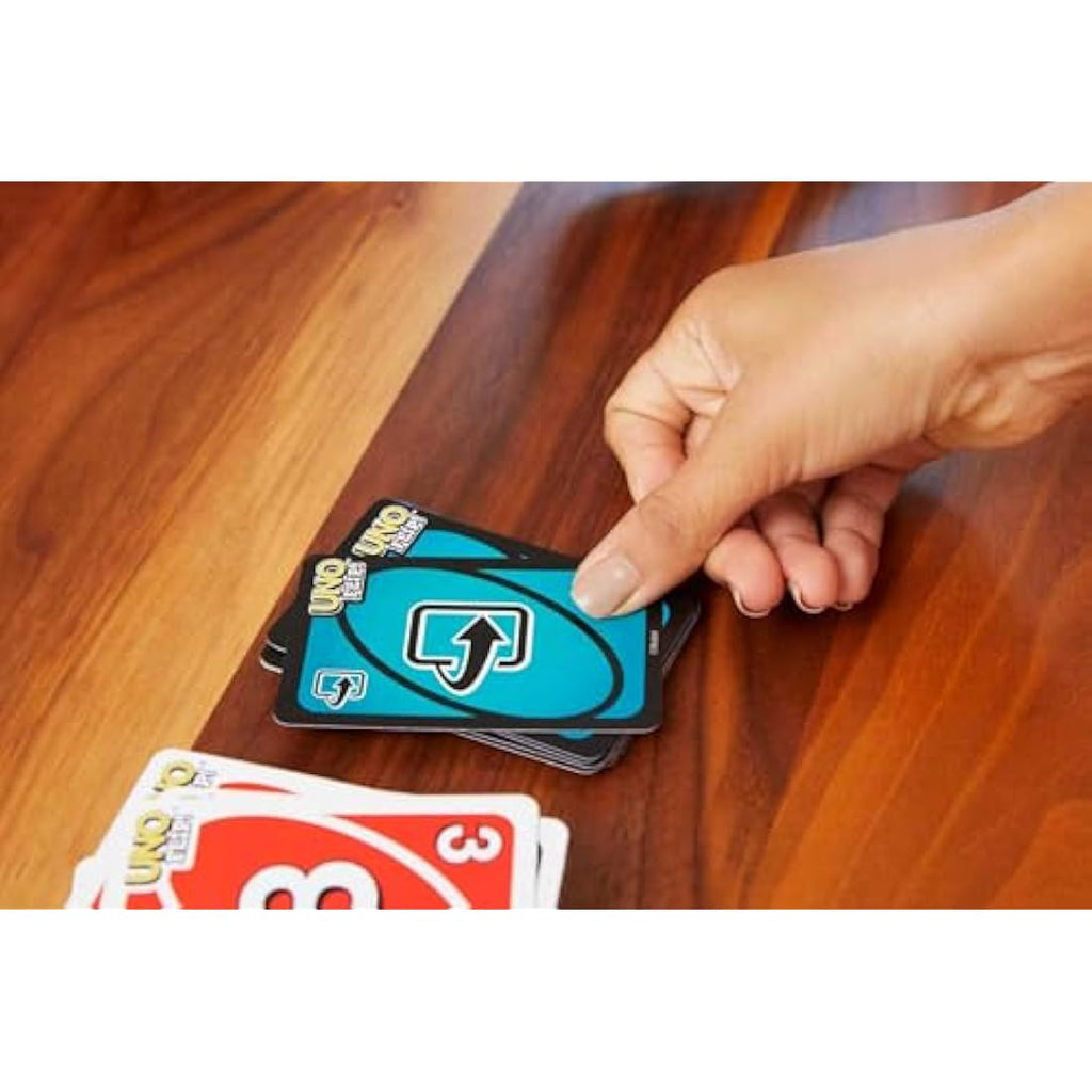 Mattel UNO FLIP! Family Card Game – Double-Sided Deck in Storage Tin