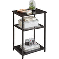 IBUYKE 3-Tier Industrial Side Table | Metal & Wood End Table Nightstand