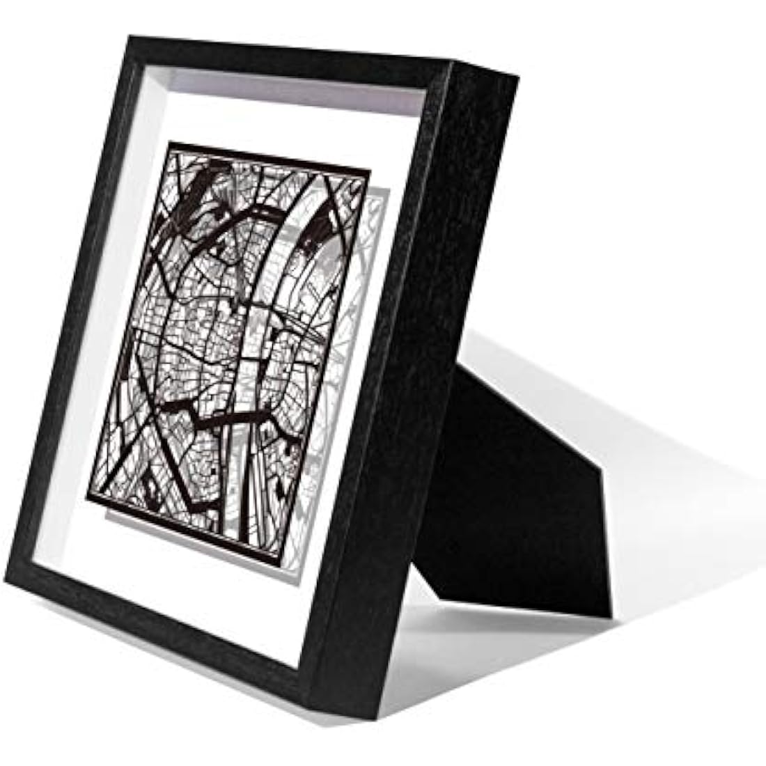 O3 Design Studio Cologne Marco de Papel para Mapas | Black Frame 9x9