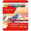 Caran d'Ache Water-Soluble Colored Pencils - 18 Assorted Colors Tin