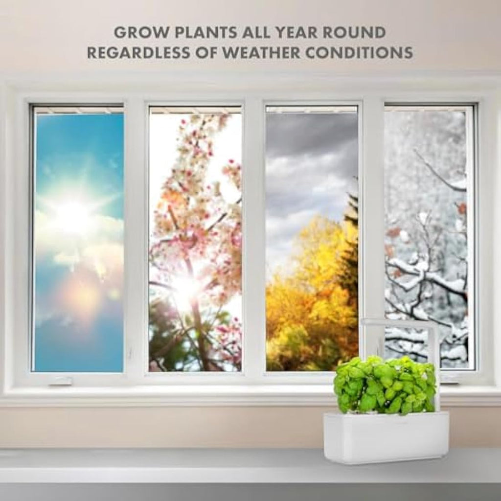 Smart Garden Indoor Herb Kit with LED Grow Lights - White