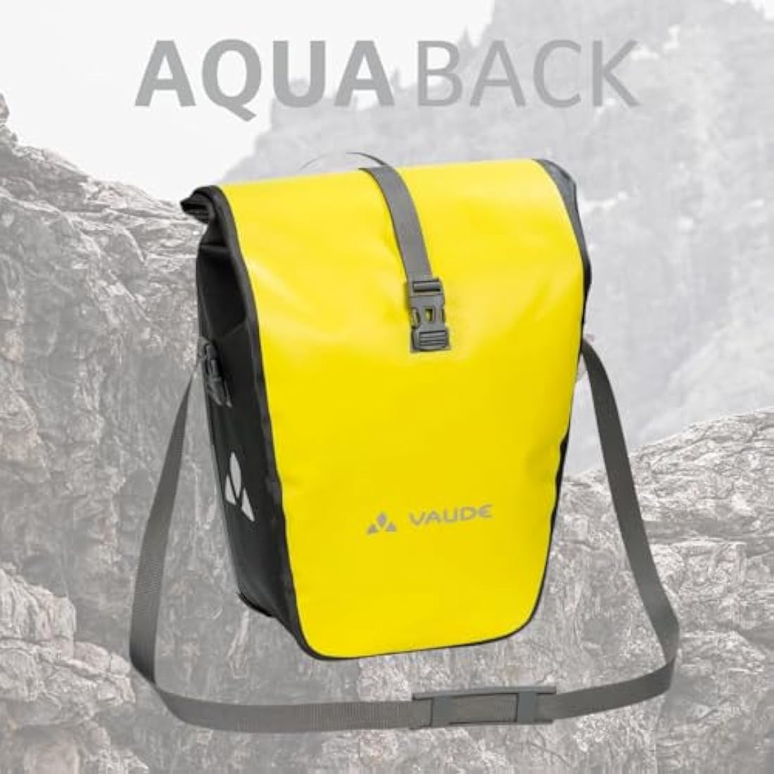 Vaude Aqua Back Single Waterproof Bicycle Pannier Bag - Canary 24L