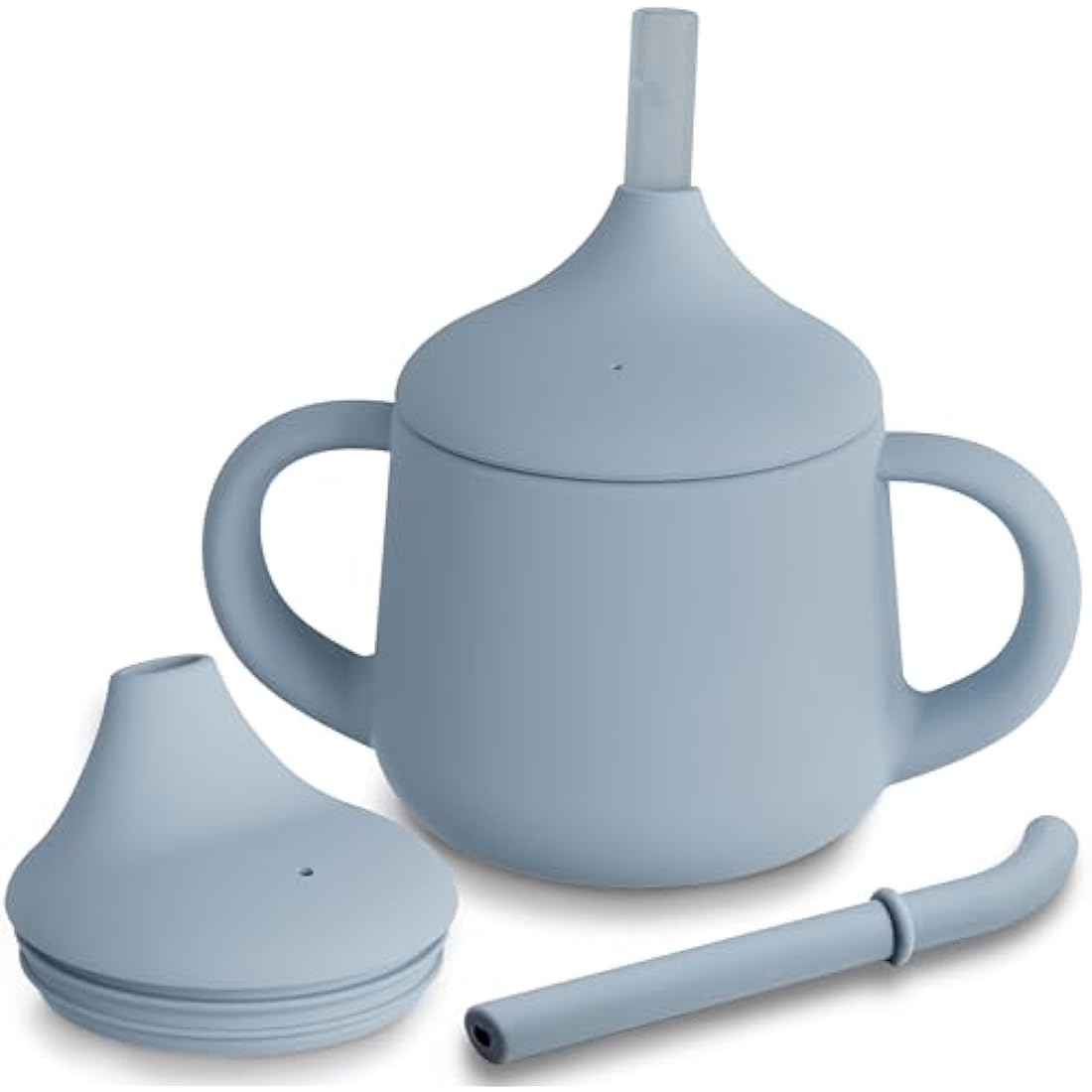 Moonkie 3-in-1 Silicone Baby Sippy Cup | Leak-Proof Transition Cup, 120ml