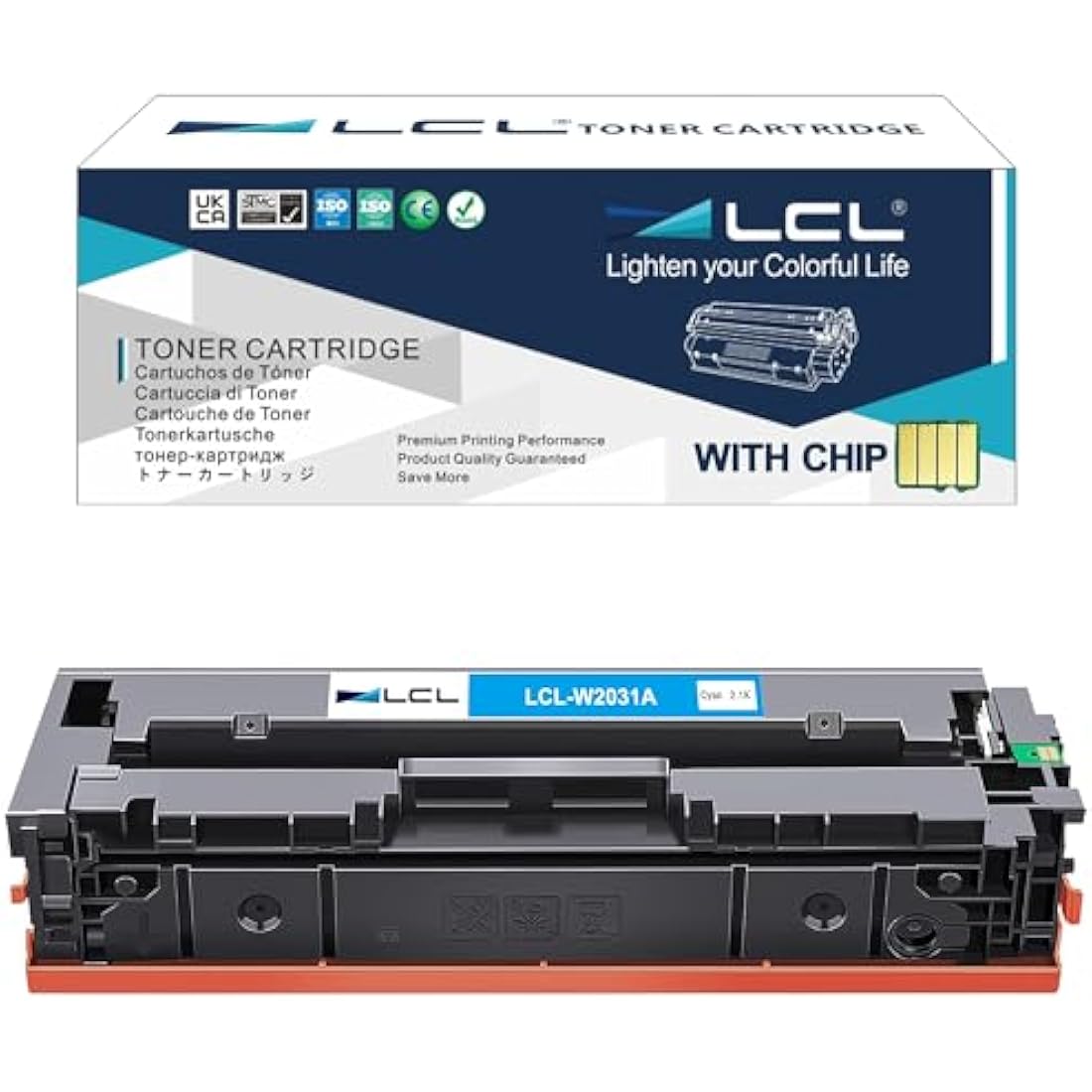 LCL 415A W2031A Cyan Toner Cartridge with Chip for HP Color LaserJet Pro
