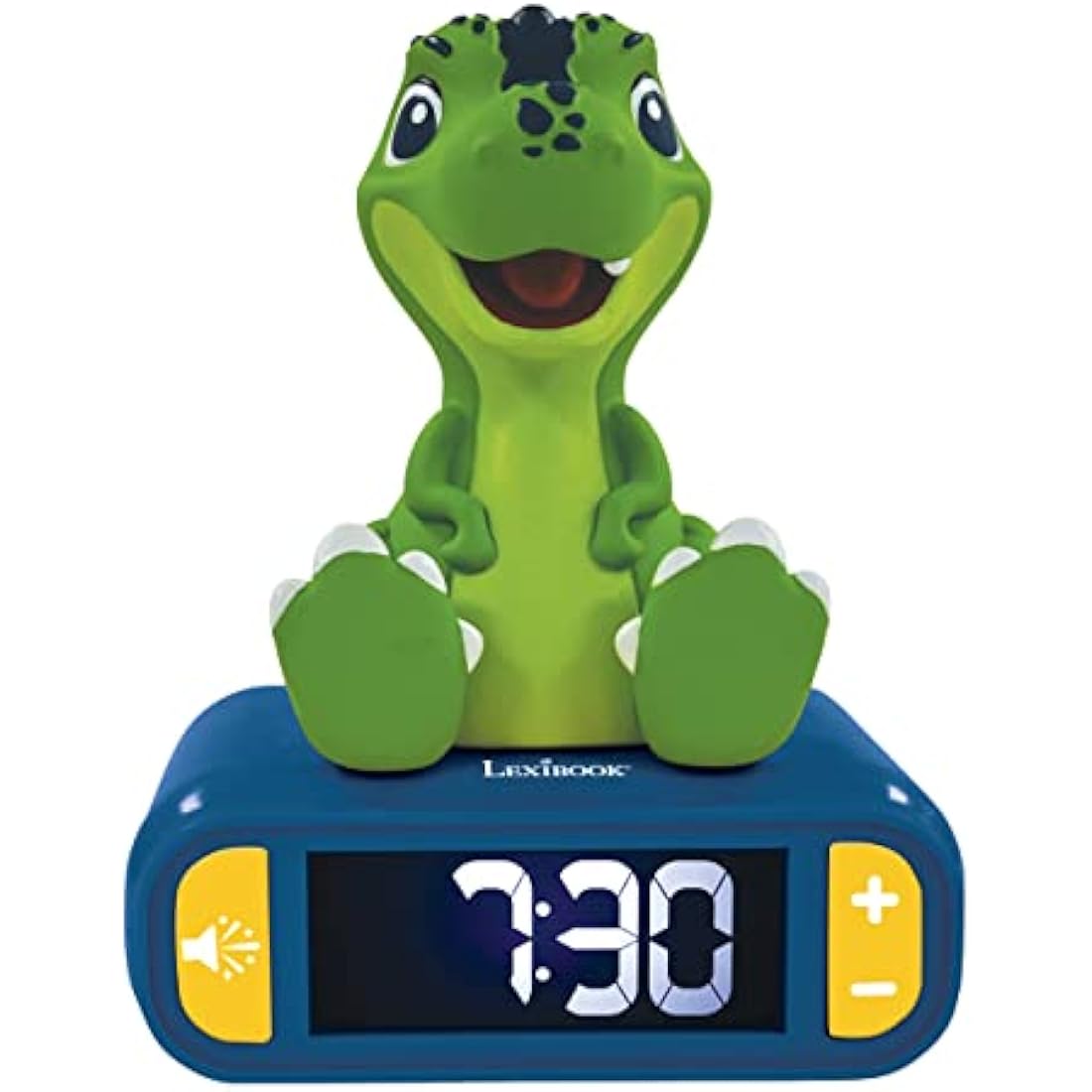Lexibook Dinosaur Nightlight Alarm Clock – Kids LCD Backlit Snooze Clock