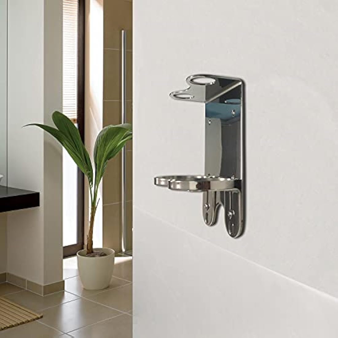 Jolof Store Wall Mount Double Soap Dispenser – Chrome Stainless Steel