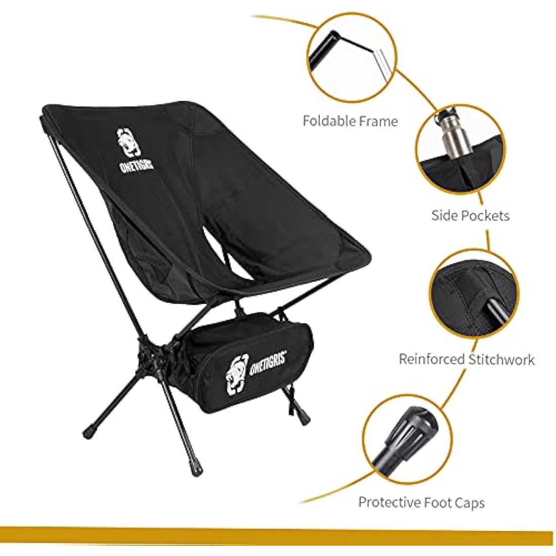 OneTigris PROMENADE Folding Camping Chair | Ultralight 150kg Capacity