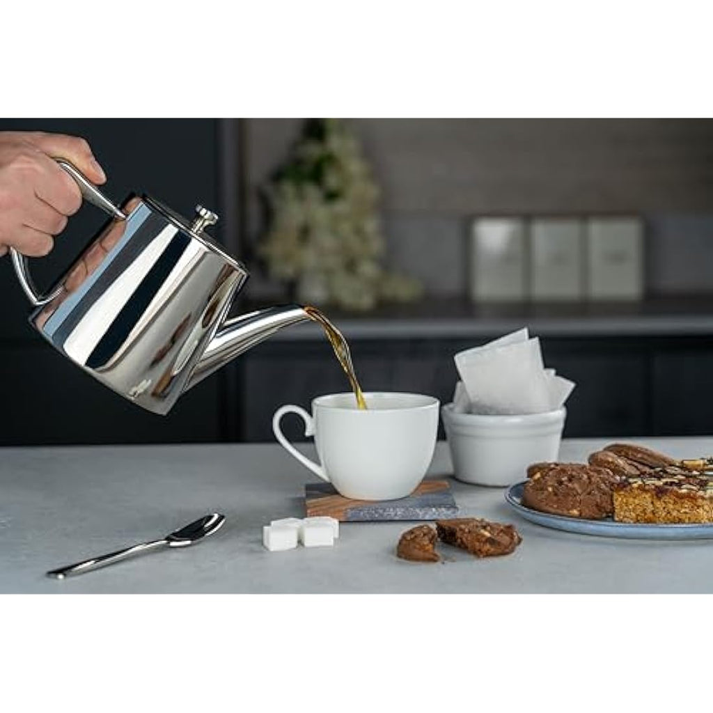 Café Olé Derwent Stainless Steel Teapot | 48oz Mirror Polished Finish