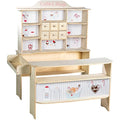 Roba Wooden Play Shop Café & Shop – Kids Market Stand with Drawers