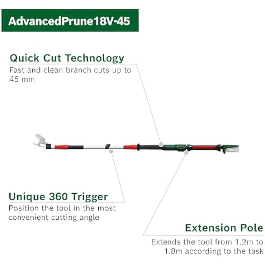 Bosch AdvancedPrune 18V-45 Cordless Pruner | 45mm Branch Cutter