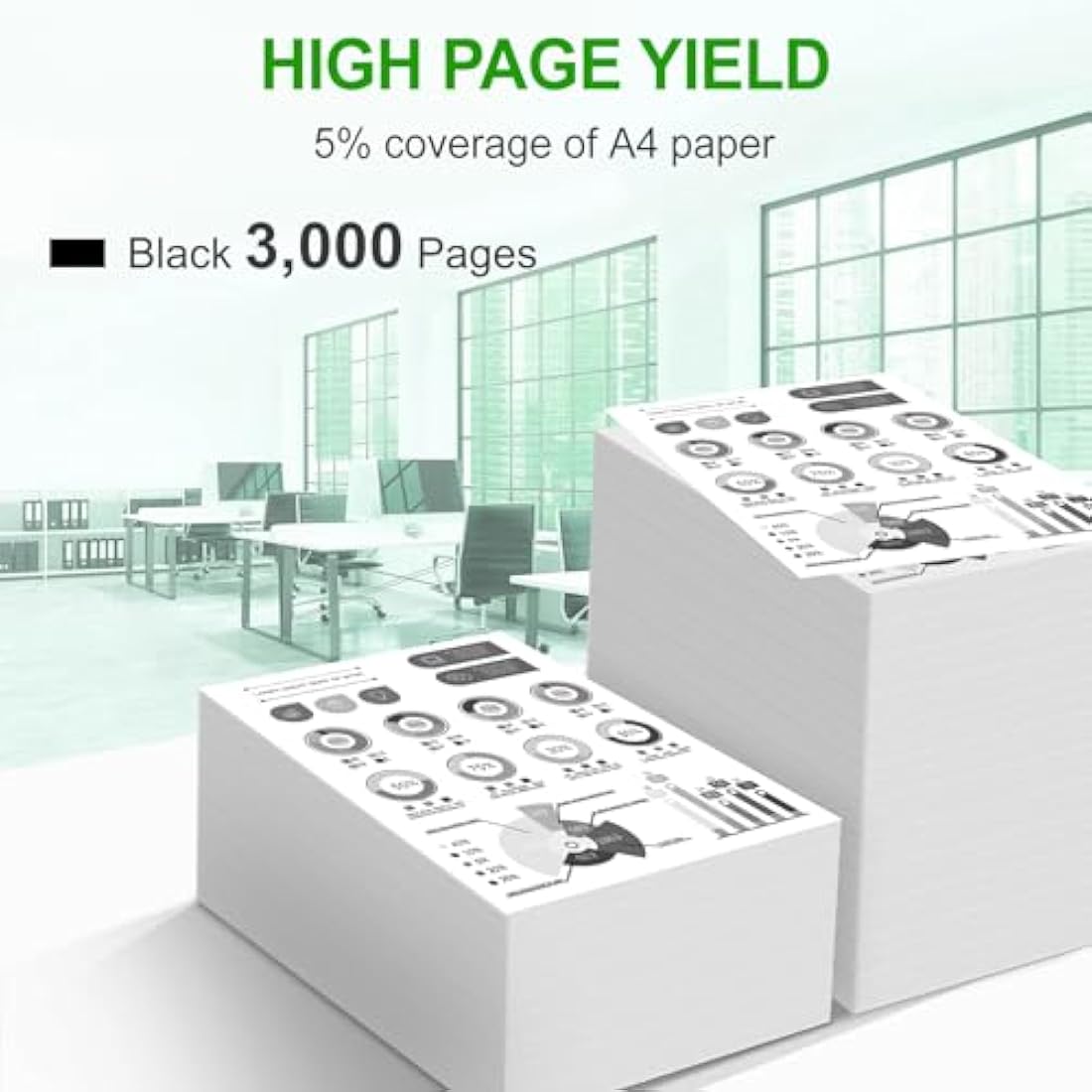 SINOPRINT TN2420 High Yield Toner Cartridge 4-Pack for Brother MFC-L2710DW