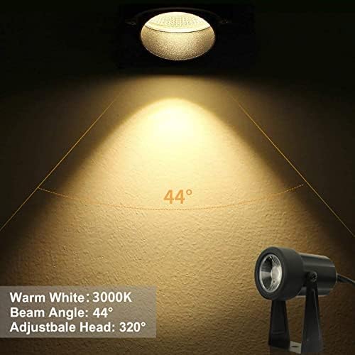 Bomcosy 92FT Mains Powered Garden Spotlights | IP65 Waterproof LED Lights