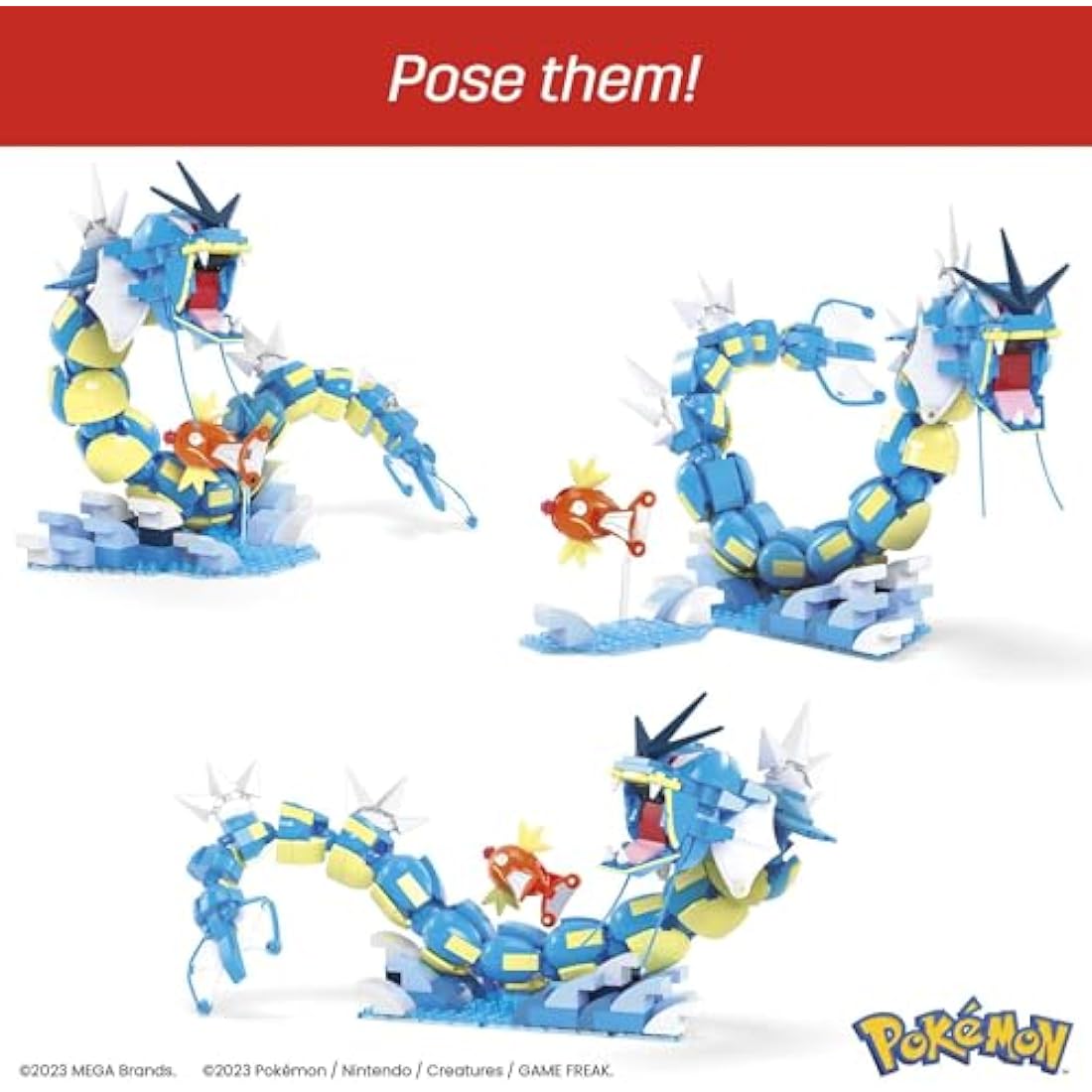 MEGA Pokémon Magikarp Evolution Set – 411 Piece Gyarados Building Toy